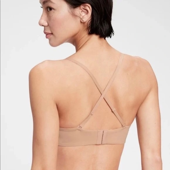 GapBody T-Shirt Multi-Way Strapless Underwire Bra - 36C - Beige Nude - Spotless - Picture 8 of 9